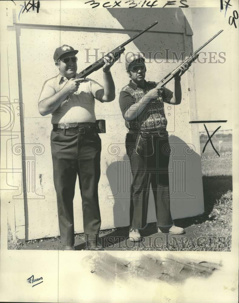 1974 Press Photo Skeet Shooters at 25th Annual Spring Fiesta Open Skeet Shoot- Historic Images