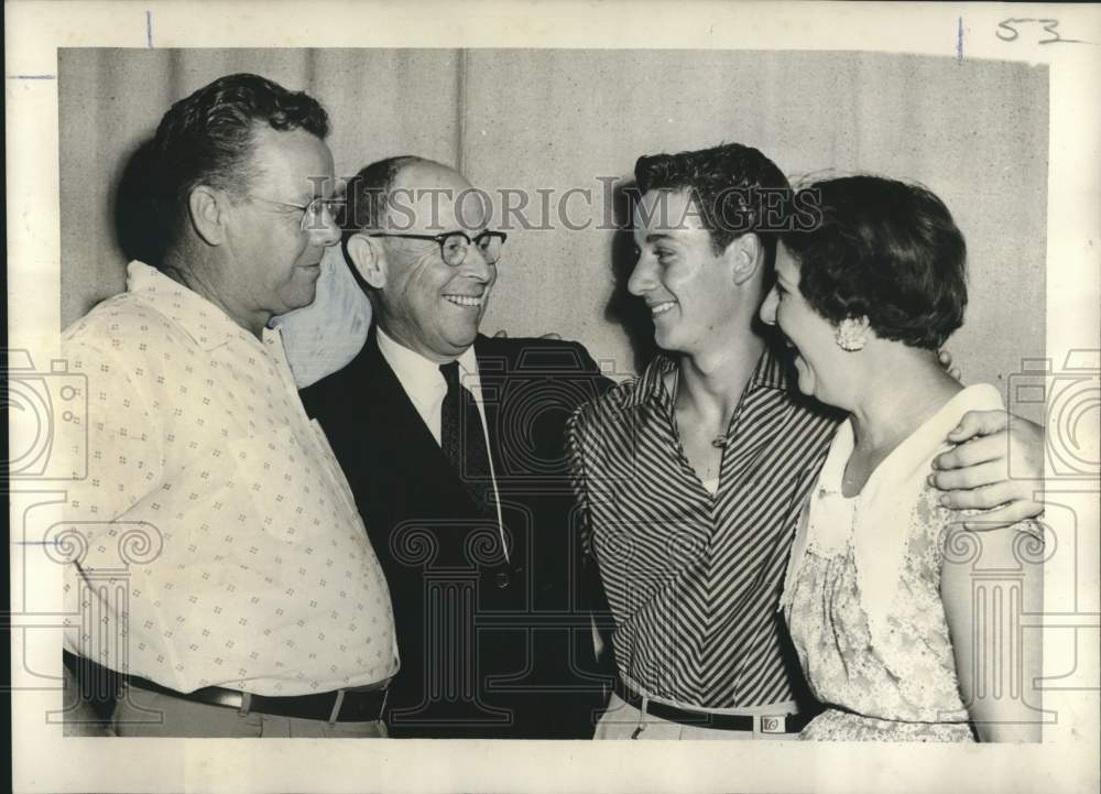 1956 Press Photo Soapbox Derby winner Otto Potier with his family - noo58724- Historic Images