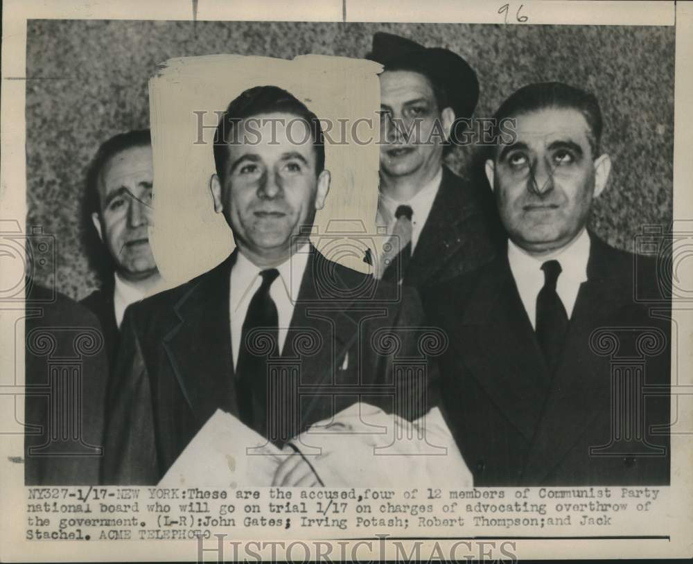 1949 Press Photo Communist Party National Board members to go on trial