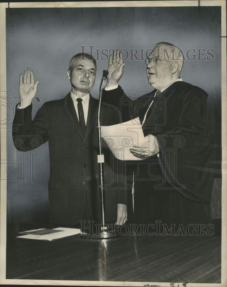 1961 Press Photo City Councilman John Petre swearing in ceremony - noo59316- Historic Images