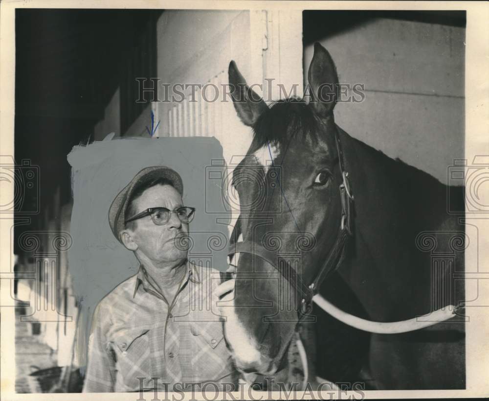 1965 Press Photo Alcee Richard with Racehorse Dancing Prince - noo59683- Historic Images