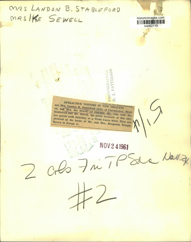 1961 Press Photo Visitors to New Orleans from Mexico and Chicago. - noo62119