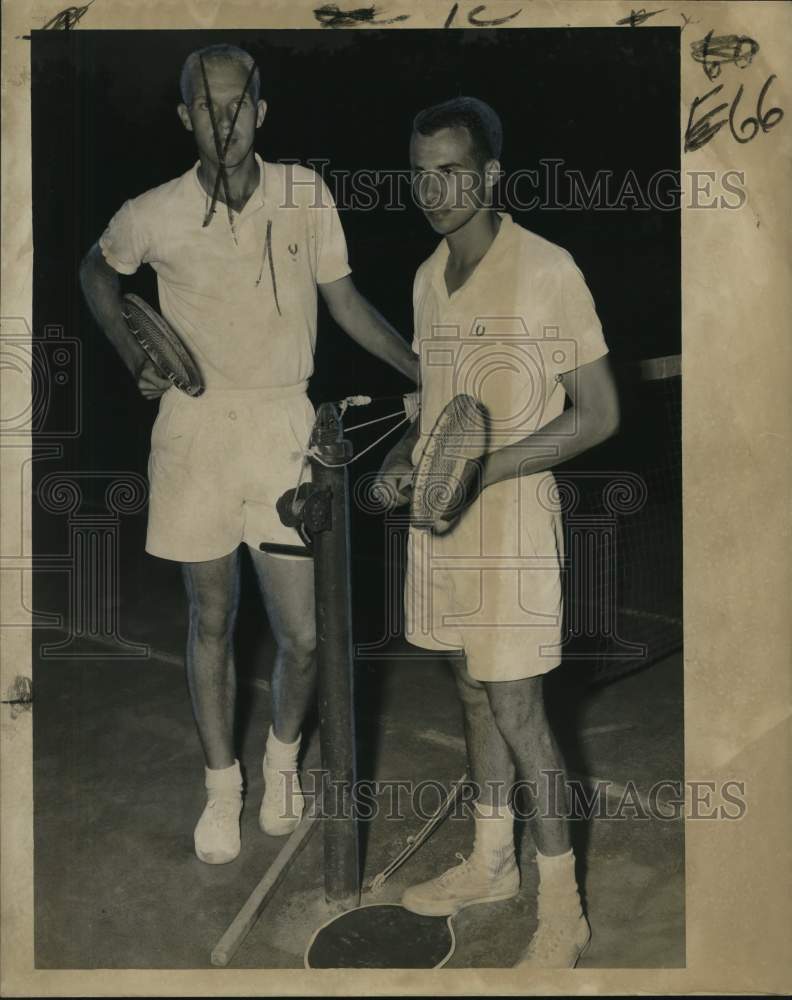 Press Photo Ron Holmverg And Lester Sack, Tulane Tennis Doubles Winners- Historic Images