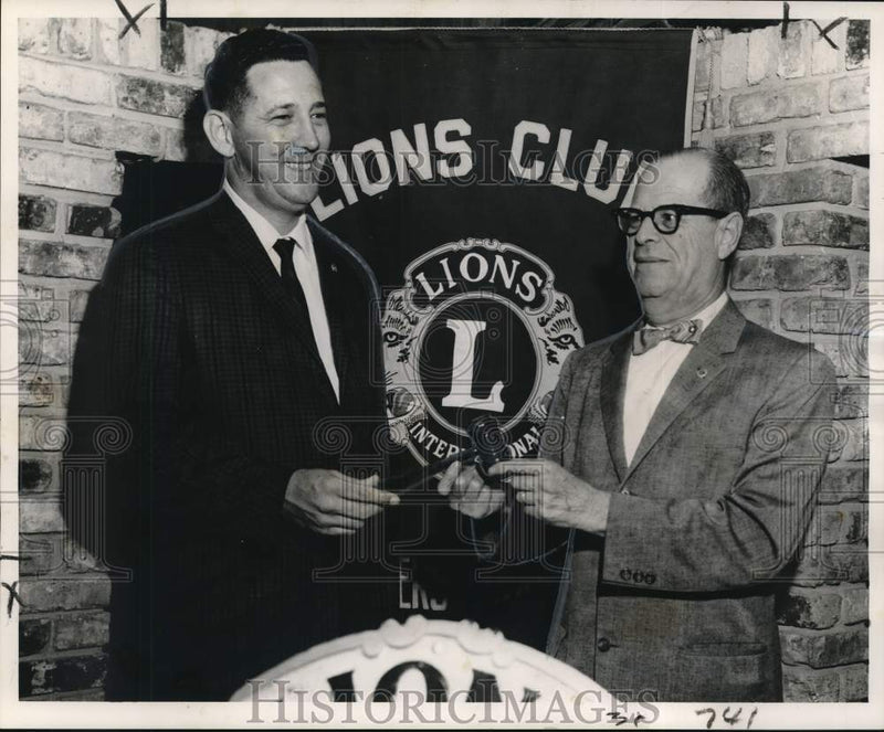 Load image into Gallery viewer, 1963 Press Photo Peter Schwehm, Newly Installed President, Algiers Lions Club
