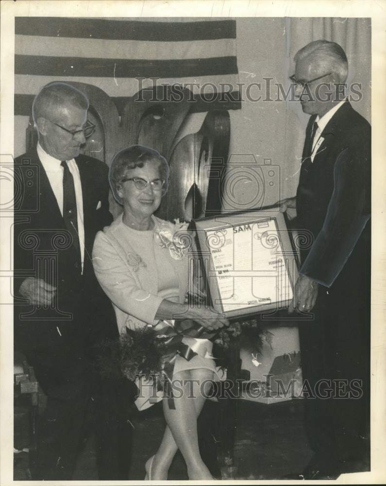 1968 Press Photo Nathalie Naher Naquin Retires, Postmaster of Modeste