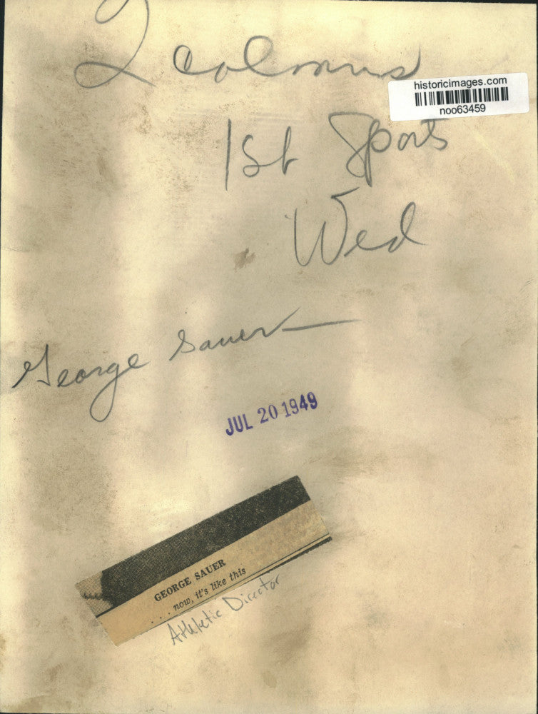 1949 Press Photo George Sauer, Athletic Director - noo63459