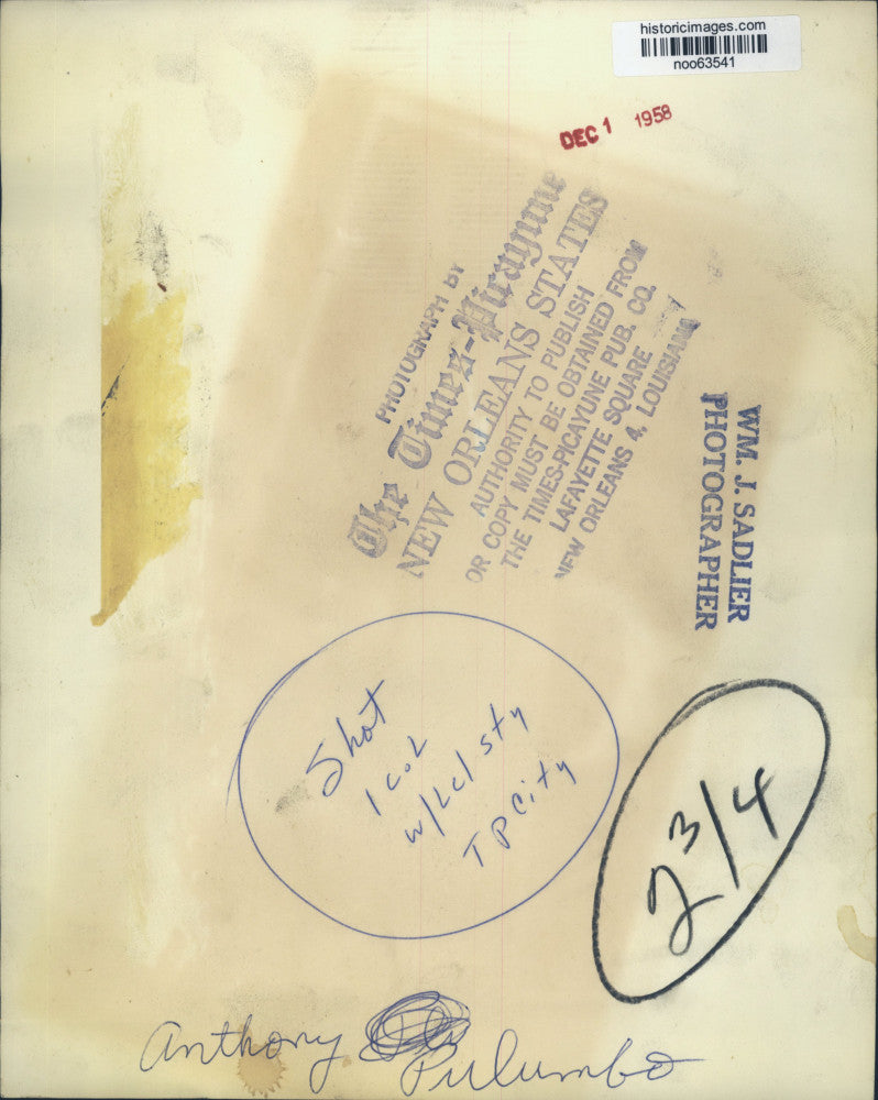 1958 Press Photo Anthony Pulumb, Local businessman - noo63541