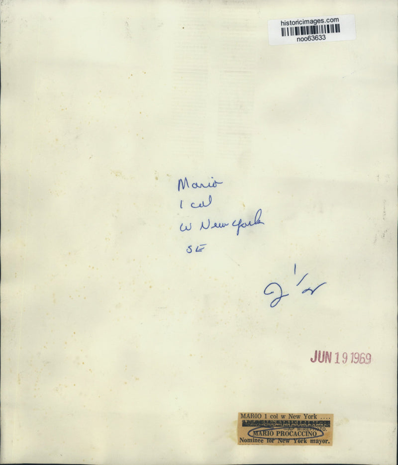 Load image into Gallery viewer, 1969 Press Photo Mario Procaccino, Nominee for New York Mayor in Closeup
