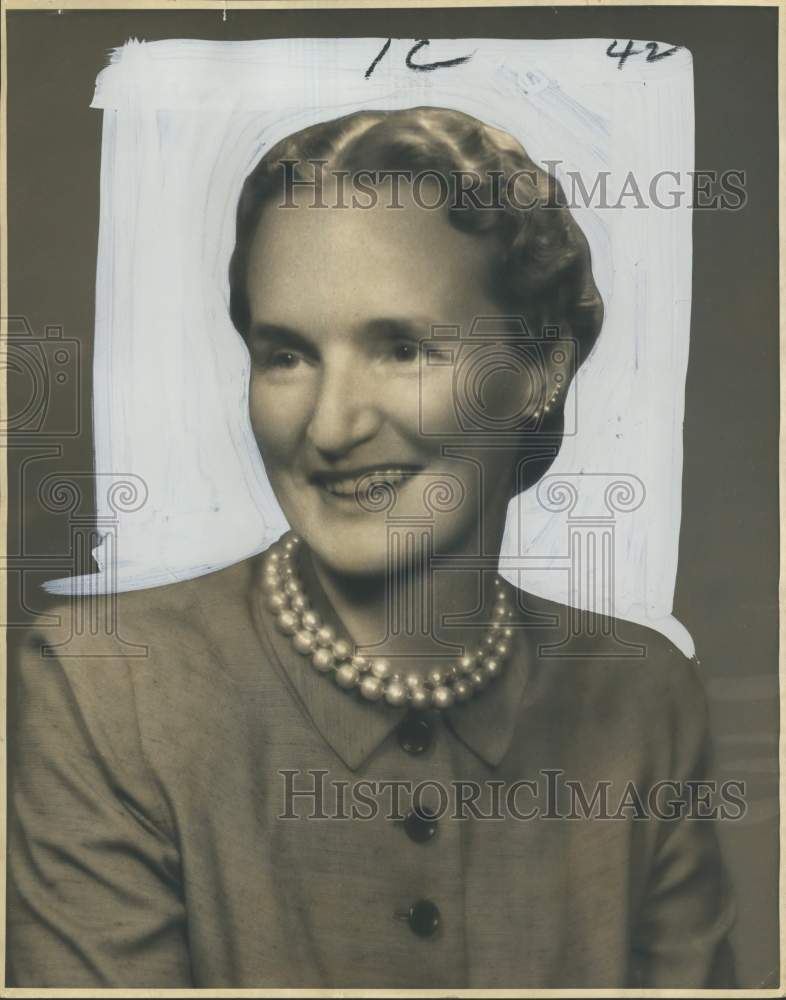 1966 Press Photo Elizabeth Runkle Purcell, Board of Trustees of Vassar College- Historic Images