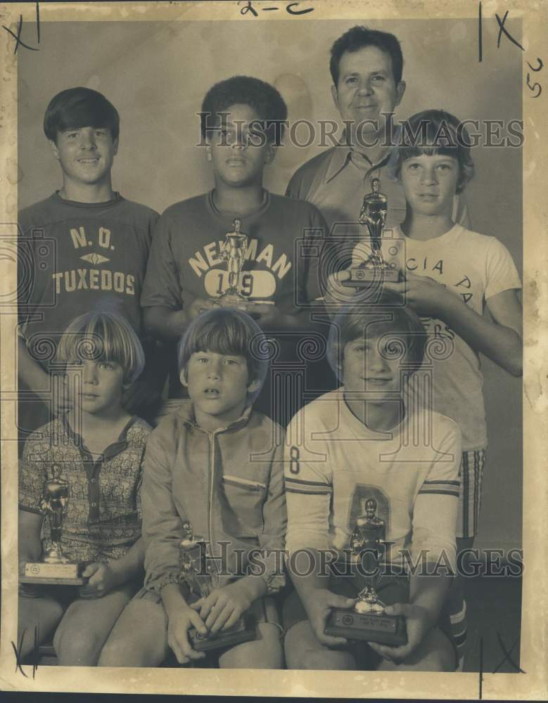 1972 Press Photo Winners in the Punt, Pass and Kick Competition in New Orleans- Historic Images