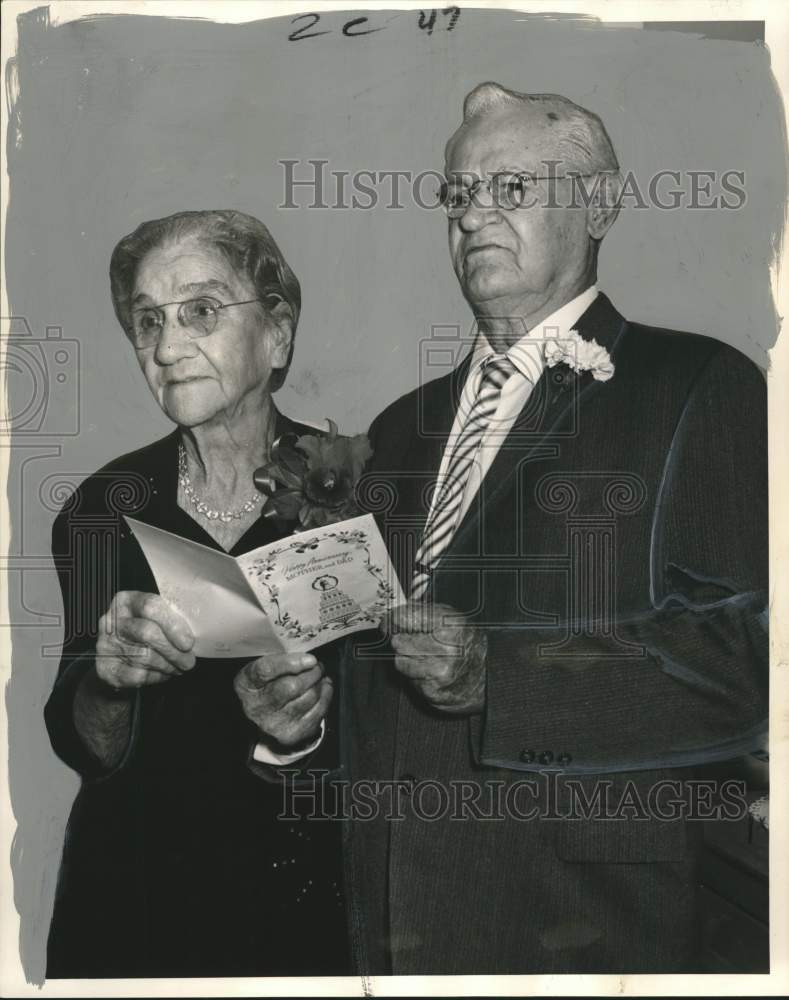 1963 Press Photo Mr. and Mrs. Gabe Selle celebrate 65th wedding anniversary