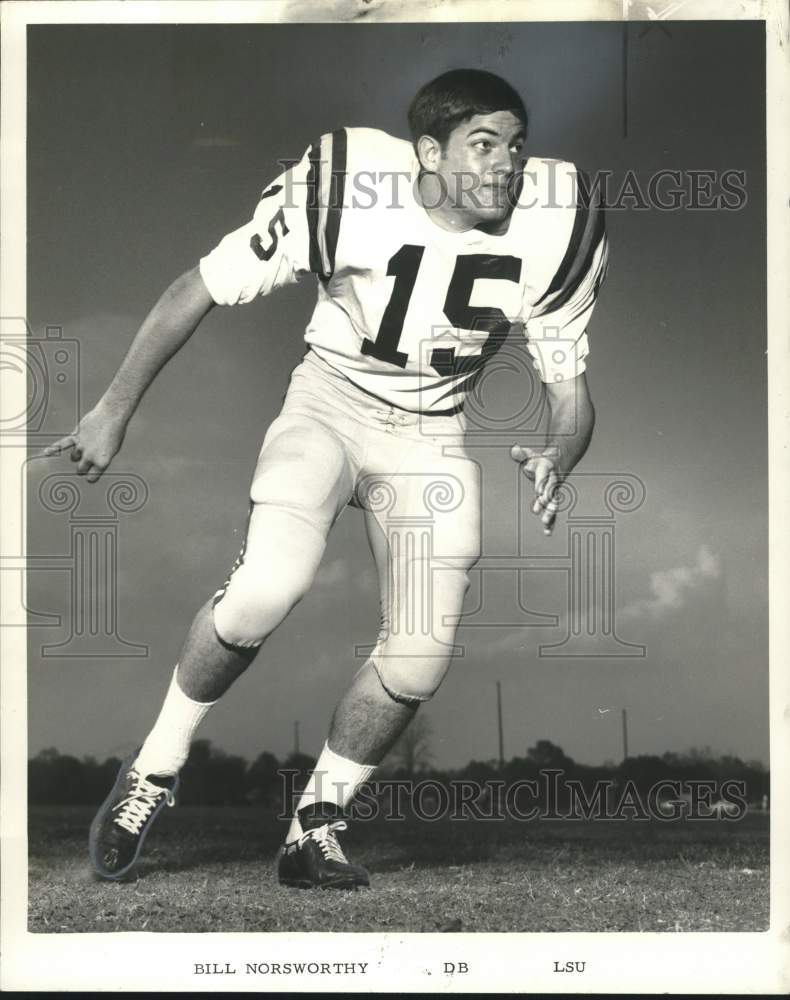 1968 Press Photo Football player Bill Norsworthy from Fortier High School- Historic Images