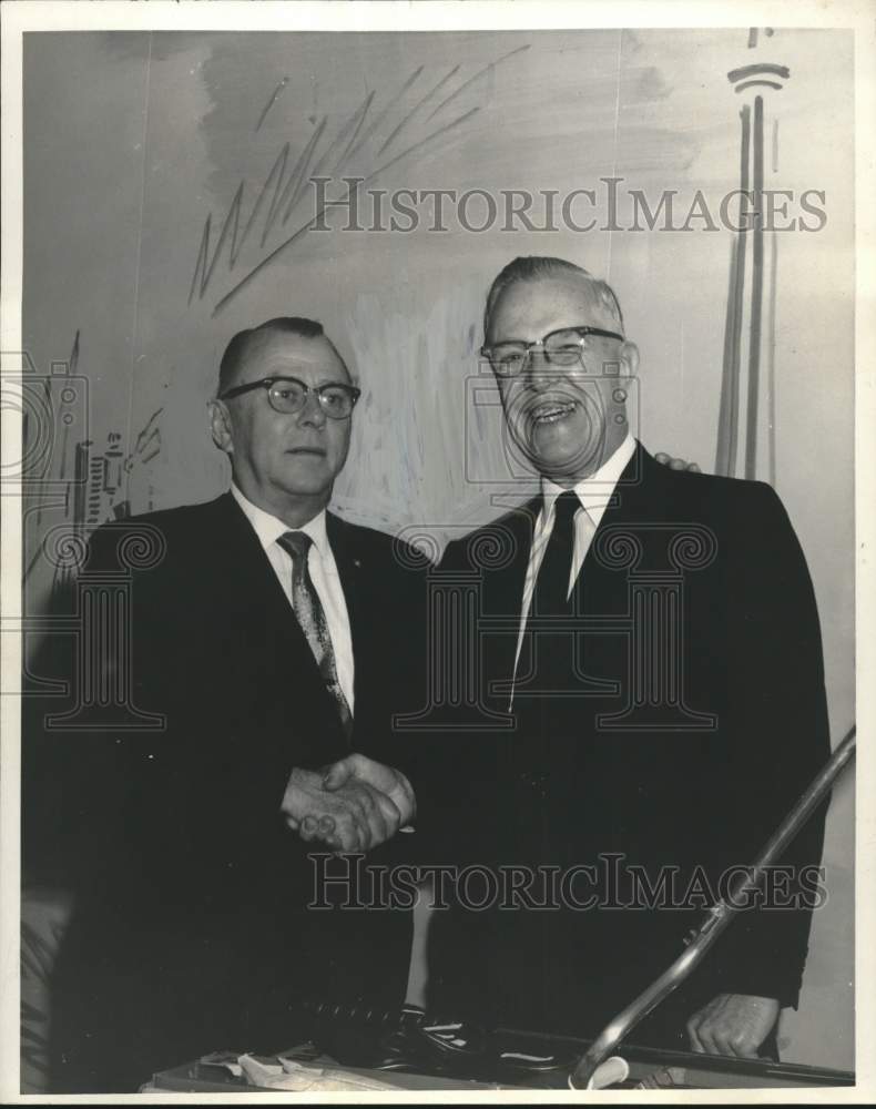 1967 Press Photo W. Howard O&#39;Brien and Stanley Deas of Southern Pine Association