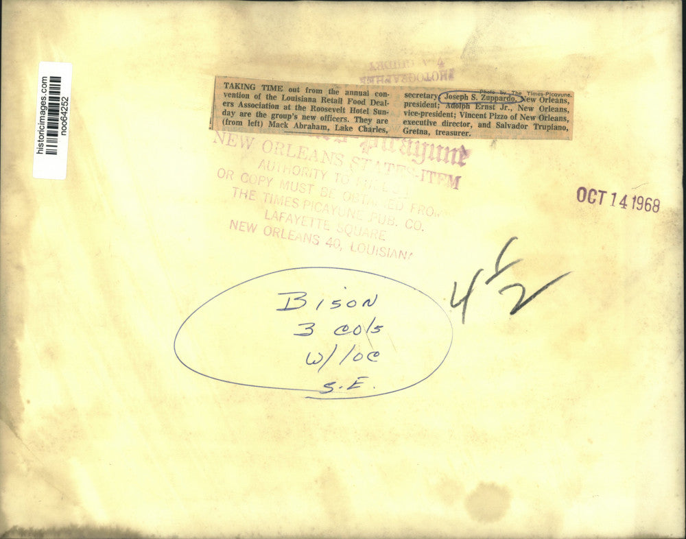 1968 Press Photo Louisiana Retail Food Dealers Association Convention Attendees