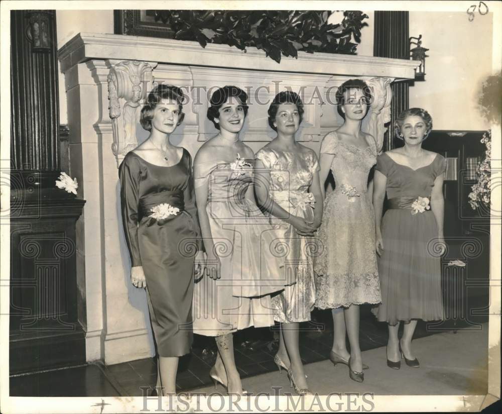 1959 Press Photo Tea Party To Honor New Bride Roulhac Toledano At Orleans Club