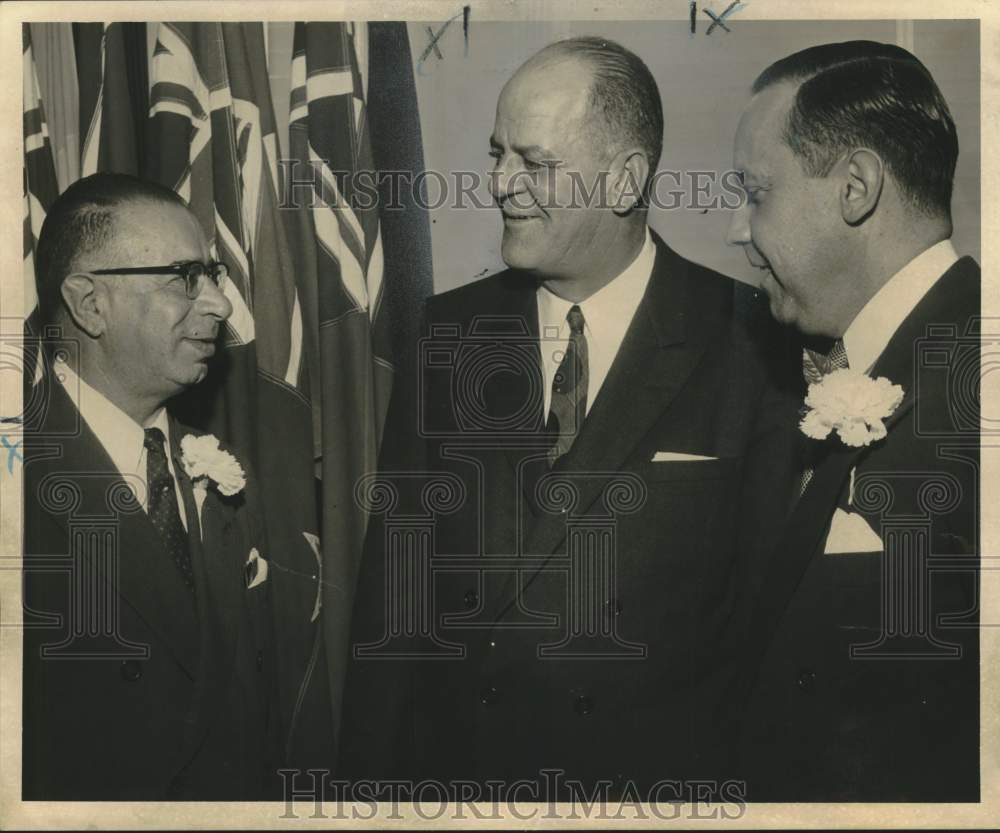 1956 Press Photo Russell Wolfe &amp; others - noo64562