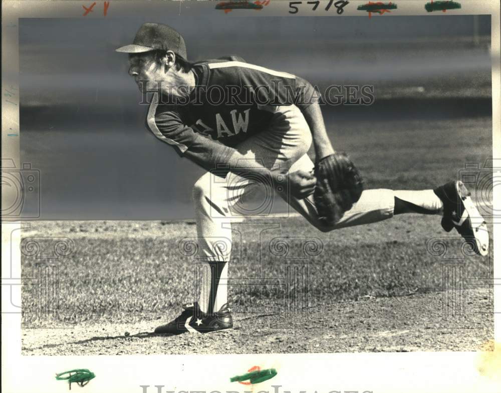 1983 Press Photo Baseball pitcher Shaw&#39;s Joey Zimmerman, Class AAAA MVP- Historic Images