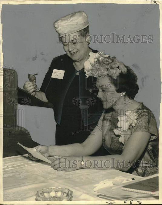 1963 Press Photo Officials At Louisiana Federation Of Women's Clubs Convention