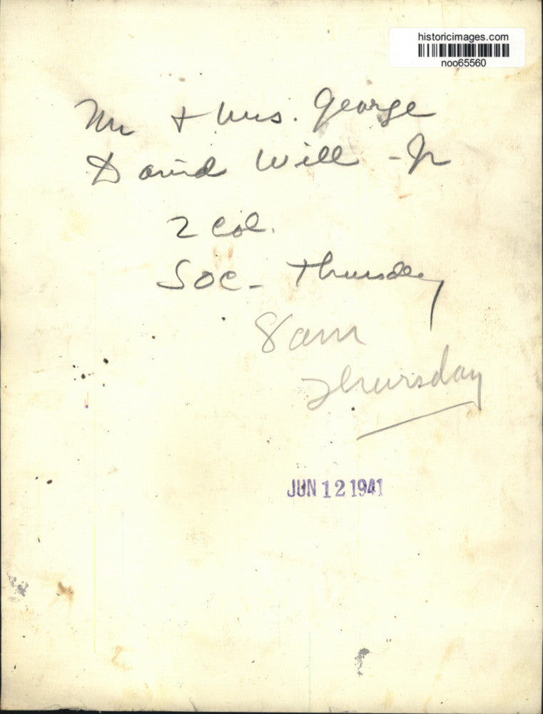 1941 Press Photo Mr. and Mrs. George David Will Jr. on Wedding Day - noo65560