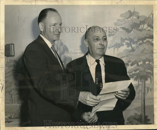 1957 Press Photo Louisiana Electric Co-operative outgoing and new president