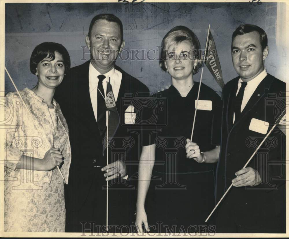 1966 Press Photo Mr. & Mrs. Thomas C. Wicker Jr. & Mr. & Mrs. J. Edward Slatten
