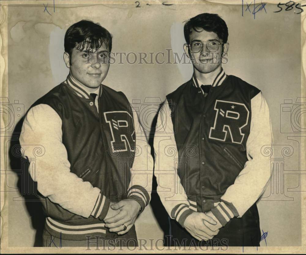 1969 Press Photo Edward Wadsworth, Ira Hopkins win Rugby Academy sports awards- Historic Images