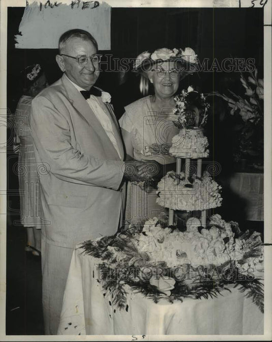 1960 Press Photo Mr. and Mrs. Ellis Vedros celebrate wedding anniversary