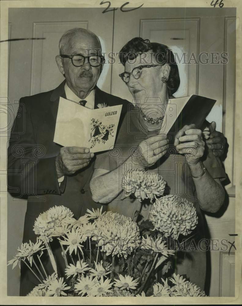 1966 Press Photo Mr. and Mrs. John W. Ward Celebrate 50th Wedding Anniversary