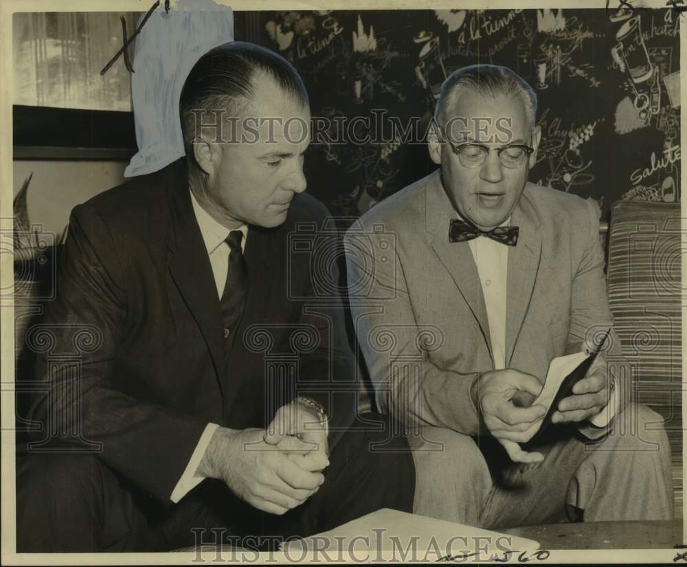 1961 Press Photo Richard Hightower &amp; Dr. George Westcott- Anti-communist at Jung