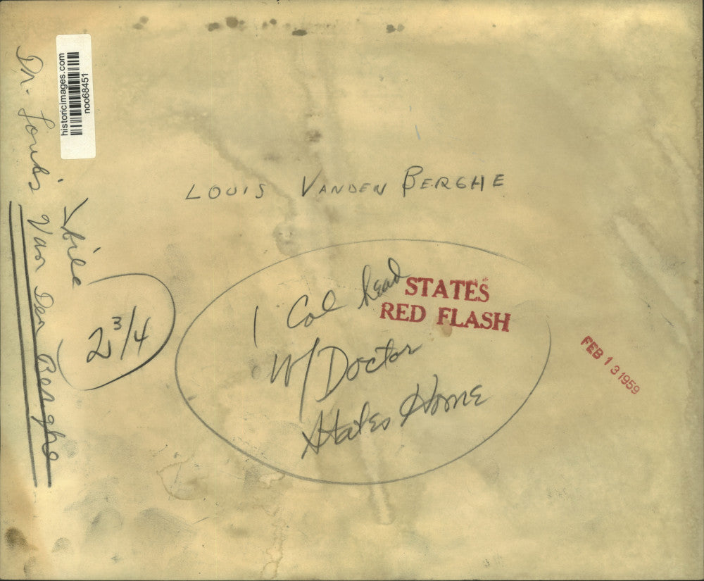 1959 Press Photo Dr. Louis Vanden Berghe, Belgian Art Historian - noo68451