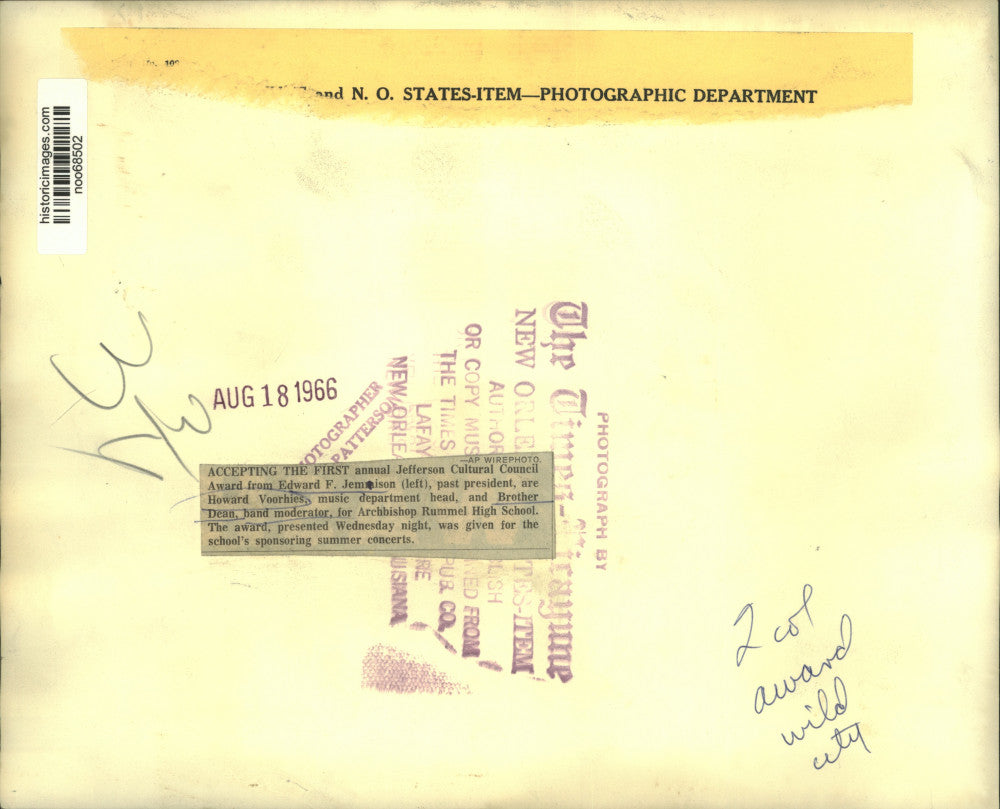 1966 Press Photo Jefferson Cultural Council Award Ceremony Attendees - noo68502