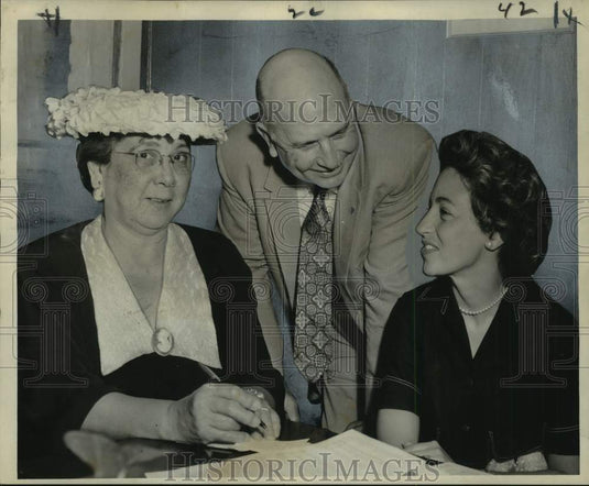 1958 Press Photo National Foundation for Infantile Paralysis Chairmen at Meeting