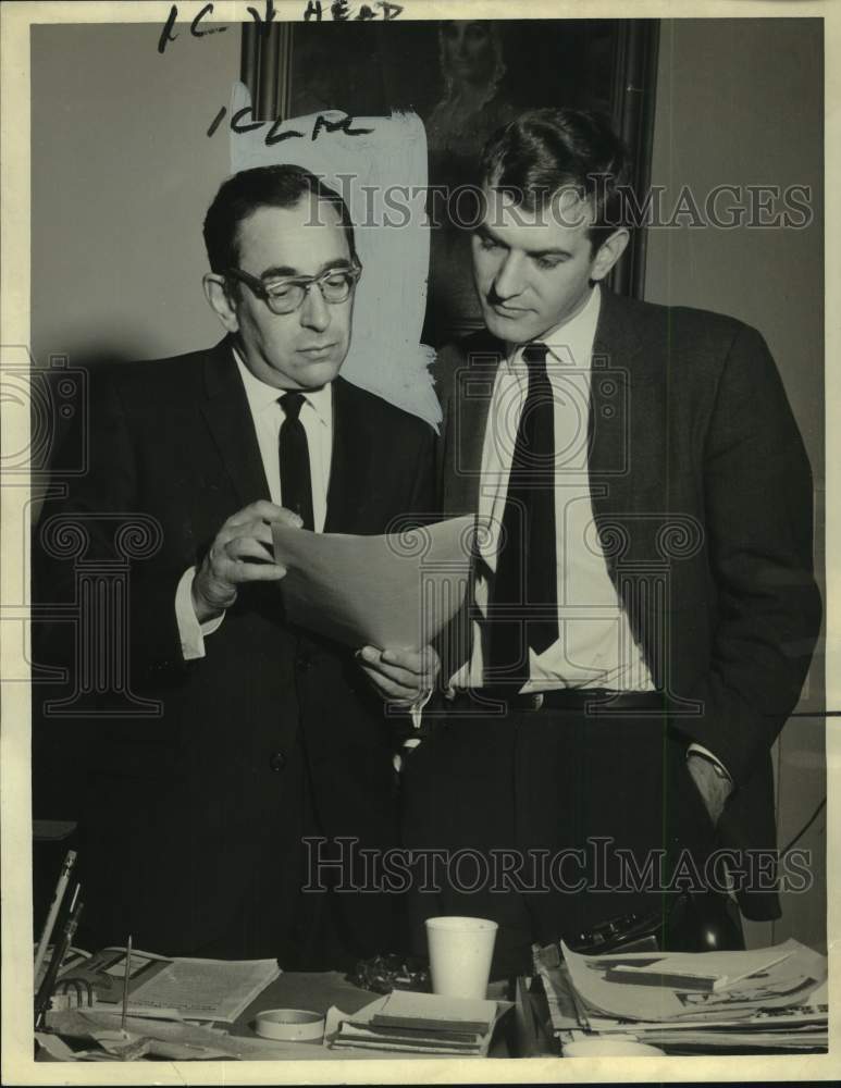 1966 Press Photo Doctor Anatoly Shapiro and Doctor Jacques Melitz at Tulane