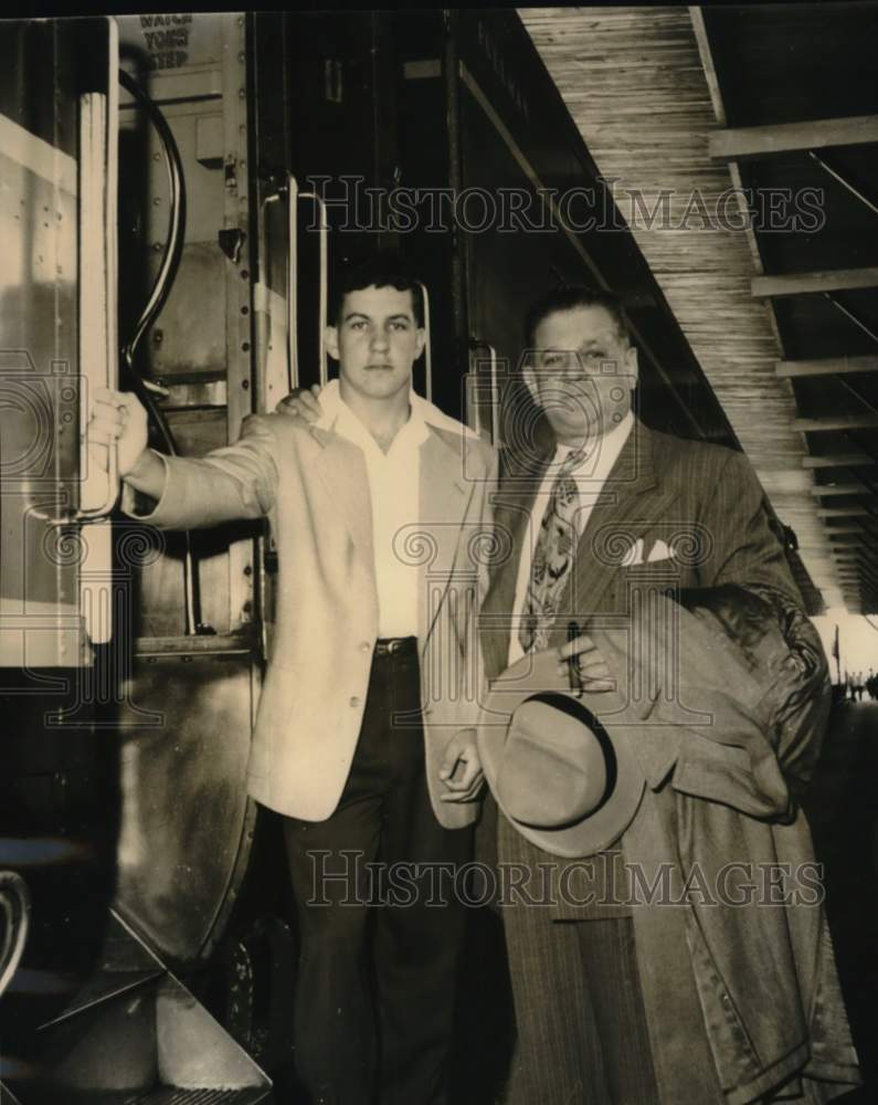 Press Photo Tumbling Champ George Wagner leaves on Panama Limited for Detroit- Historic Images