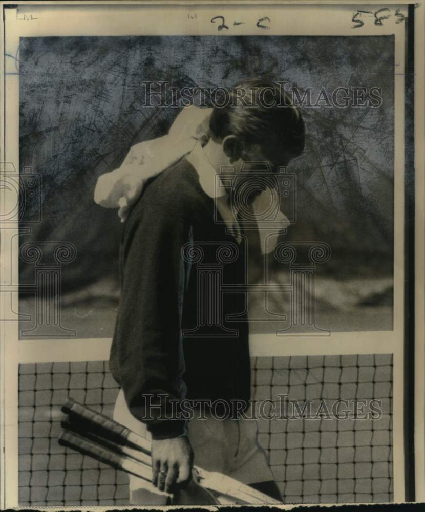 1967 Press Photo Australian Tennis Player Tony Roche at U.S. Tennis Championship- Historic Images