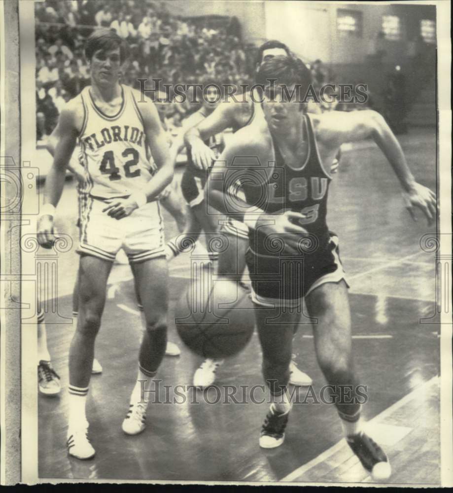 1971 Press Photo Florida Gators and Louisiana State Univ. basketball game- Historic Images