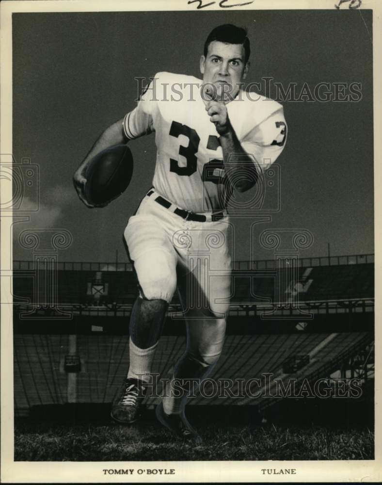 1967 Press Photo Tulane football player Tommy O&#39;Boyle - noo71904- Historic Images