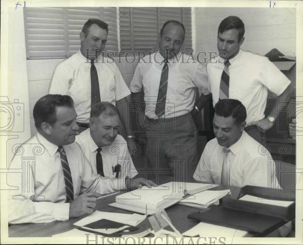 1969 Press Photo Northwestern State College Football Coaches plan Fall Practice- Historic Images