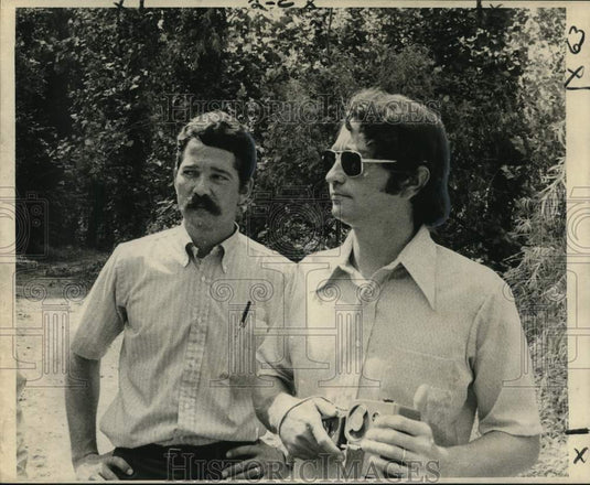 1972 Press Photo Glenn Wood & Donald Wood, Mississippi River Batture Contractors- Historic Images