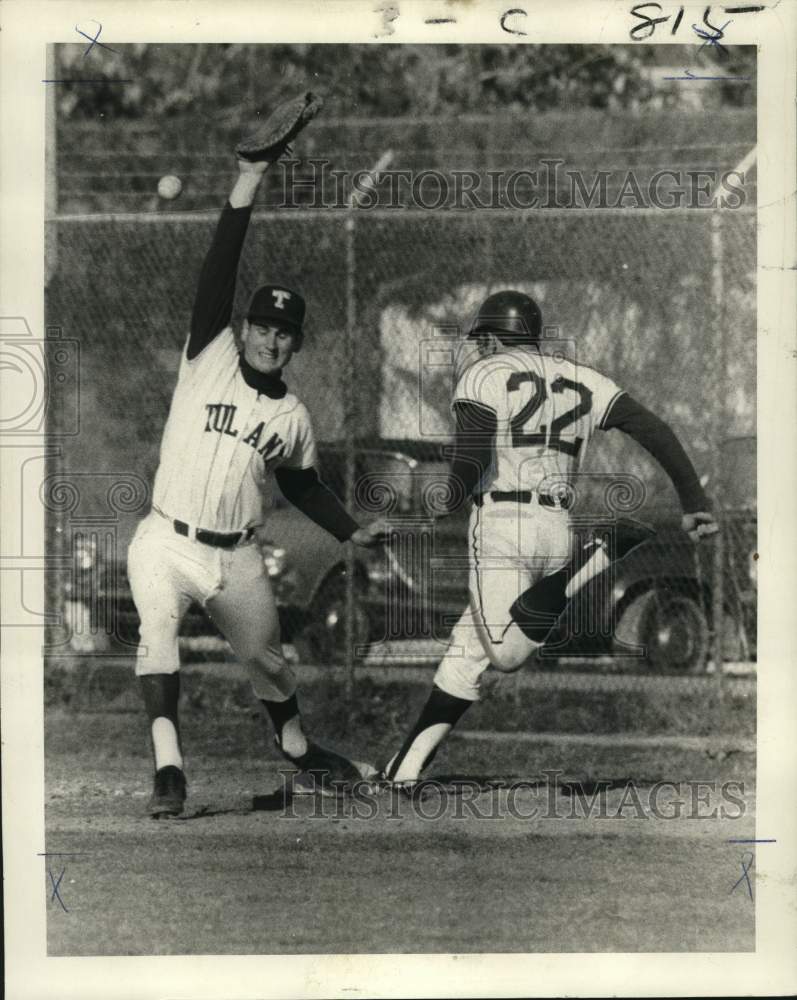 1970 Press Photo Curtis Zimmerman and Pete Rancont in Baseball Tournament- Historic Images