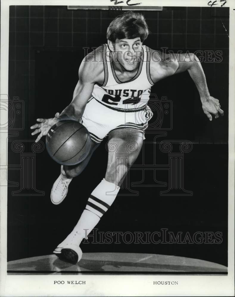 1970 Press Photo Poo Welch of Houston Basketball Team - noo73252- Historic Images