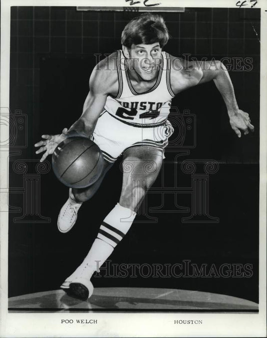 1970 Press Photo Poo Welch of Houston Basketball Team - noo73252- Historic Images