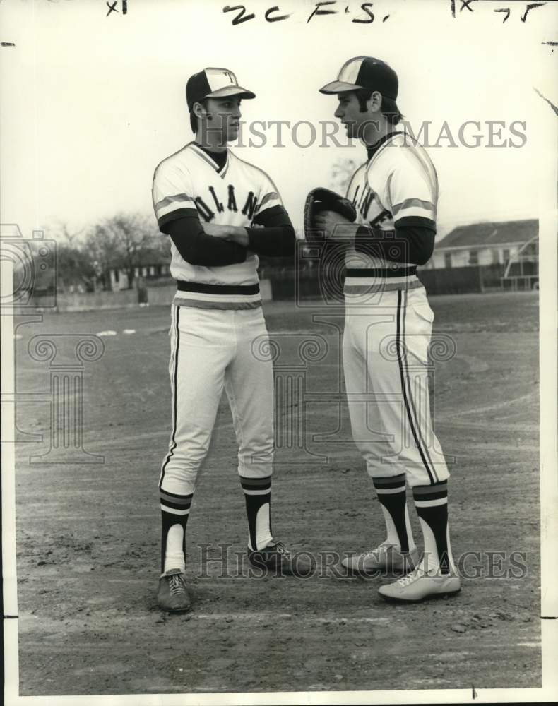 1973 Press Photo Bob Whitman and Curt Zimmerman, Tulane Baseball Players- Historic Images