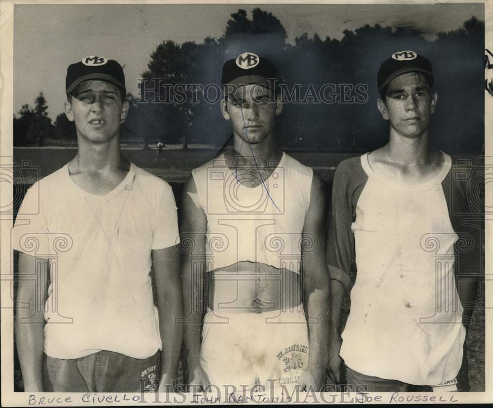 1969 Press Photo Baseball Players Bruce Civello, John Dantonio, Joe Roussell- Historic Images