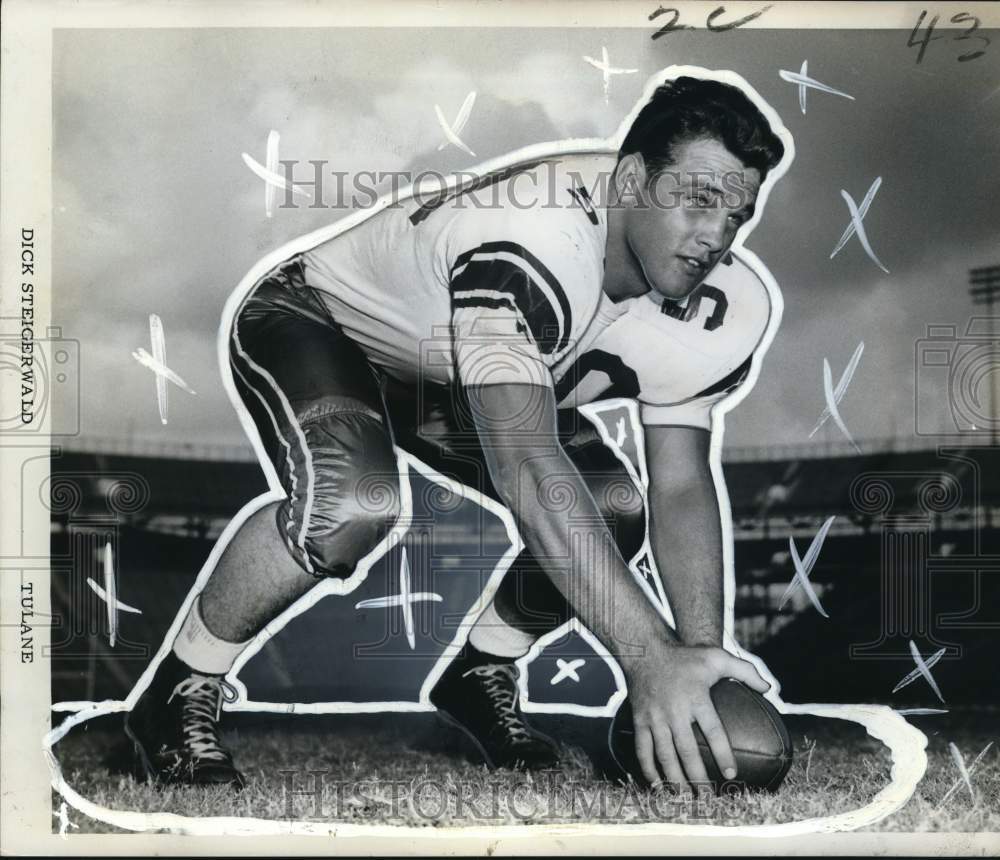 1963 Press Photo Football player Dick Steigerwald of Tulane - noo79664- Historic Images