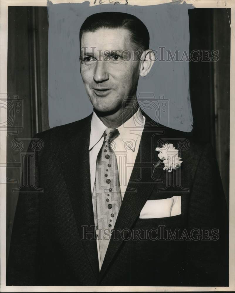 1955 Press Photo Alvin Thibodeaux, Freret Street Businessmen's President