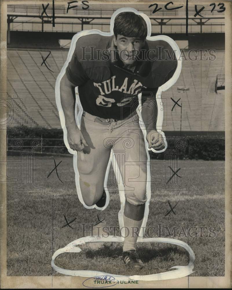 1971 Press Photo Football player Mike Truax of Tulane - noo80084- Historic Images