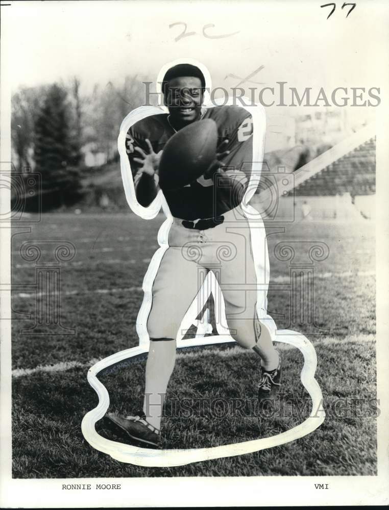 1973 Press Photo VMI&#39;s Bonnie Moore, football player - noo80468- Historic Images