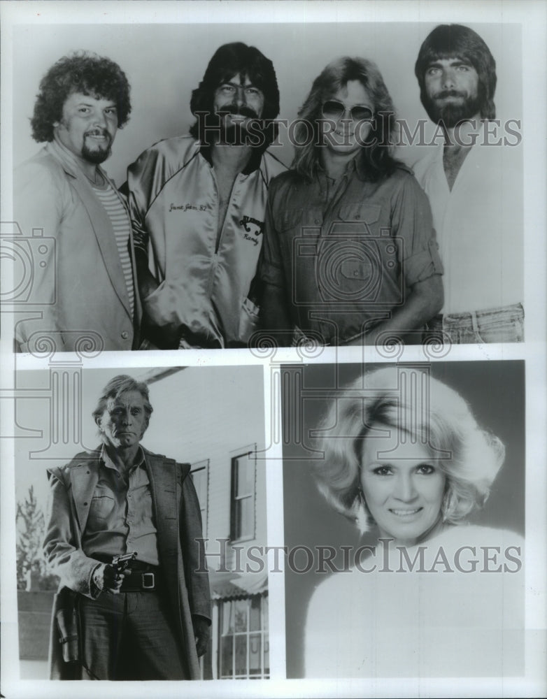 1984 Press Photo Kirk Douglas & Angie Dickinson on Entertainment Tonight.- Historic Images