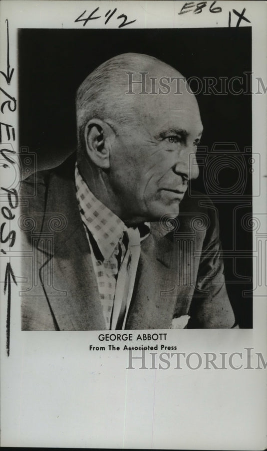 1962 Press Photo George Abbott, American theater producer and director.- Historic Images